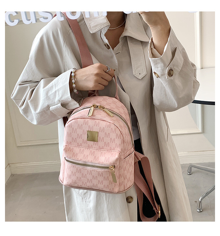 Fashion Minimalist Preppy Style Backpack Travel Simple Western Style Girl's Backpack 2021 New Summer Little Fresh Ins display picture 3