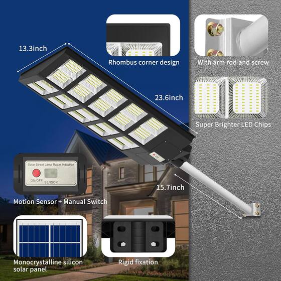 Cross-border Explosions Solar Street Light Outdoor Waterproof Garden Light New Countryside Township Road Lighting Integrated Street Light