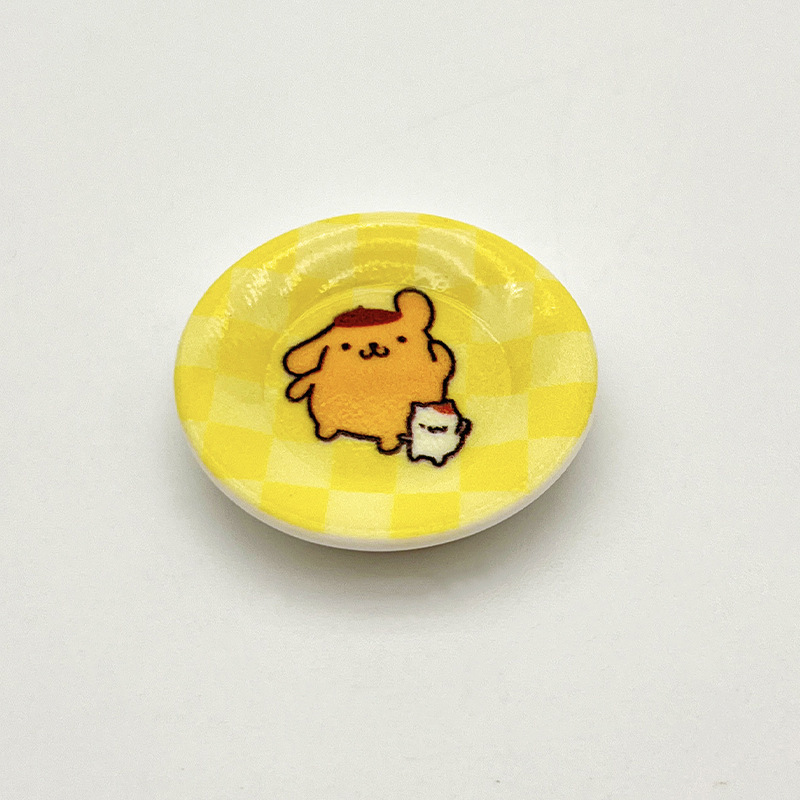迷你盘子甜品微缩食玩手工diy 材料奶油胶冰箱贴饰品娃娃屋配件|undefined