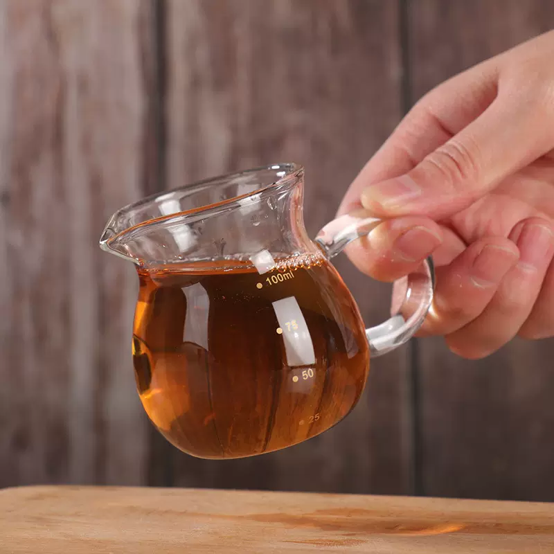 手工加厚耐热玻璃公道杯功 茶海公杯分茶器茶道配件分酒器玻璃杯