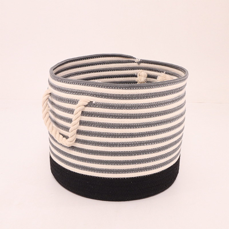 北欧家用落地折叠脏衣篮衣柜衣帽间儿童玩具杂物棉线收纳筐批发