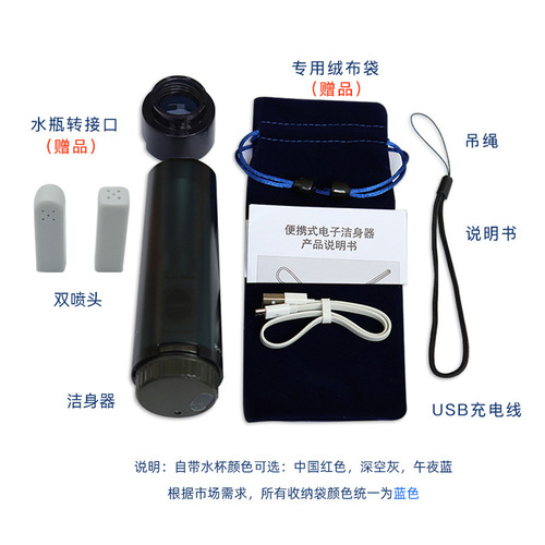 Handheld Electric Bidet with Private Area Cleanser, Chargeable with External Water Bottle, Anus Cleansing Female Wash