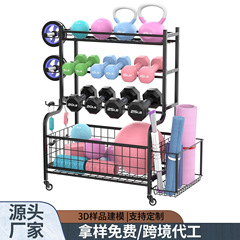 国境を越えたアマゾン整理棚運動フィットネス器材バスケット輪ヨガマット棚多機能収納棚