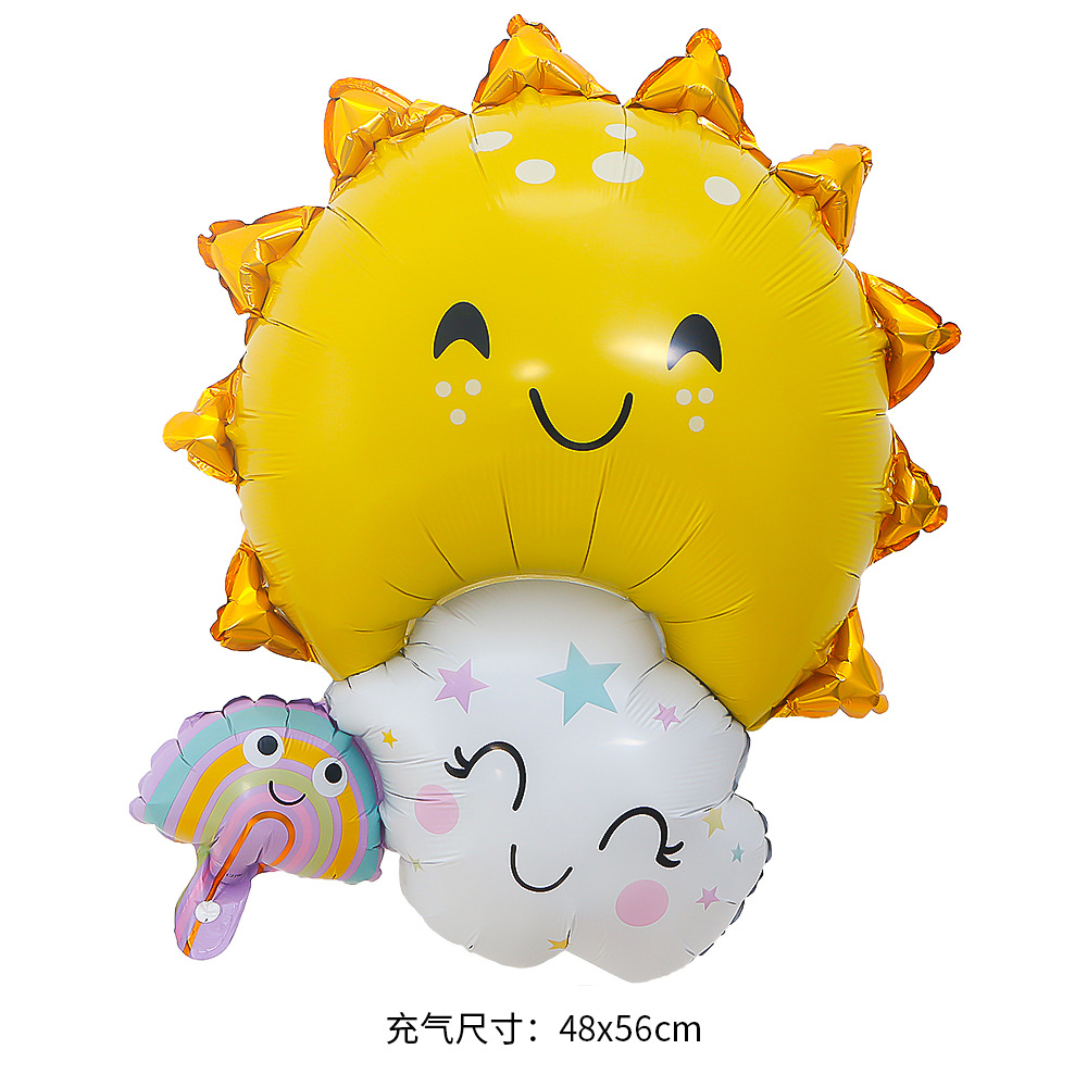 Cloud Smiley Birthday Party Decoration Aluminum Film Balloon display picture 8