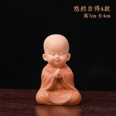 Monk Car Central Control | Car ornaments - leisurely-and-contented-15a