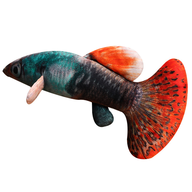 Muñecas de color Peacock juguetes de peluche peces dorados muñecas de peces tropicales muñecas de pescado simulado muñecas de almohada de tela accesorios de fotografía