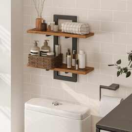 铁木墙上置物架北欧风墙上隔板壁挂式电视墙装饰架子收纳隔板