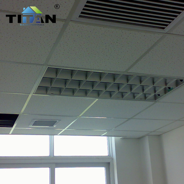Techo de oficina de exportación 600*600 tablero absorbente de sonido de lana mineral