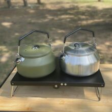 户外304不锈钢水壶野炊茶壶露营1L咖啡壶配壶嘴便携大容量烧水壶