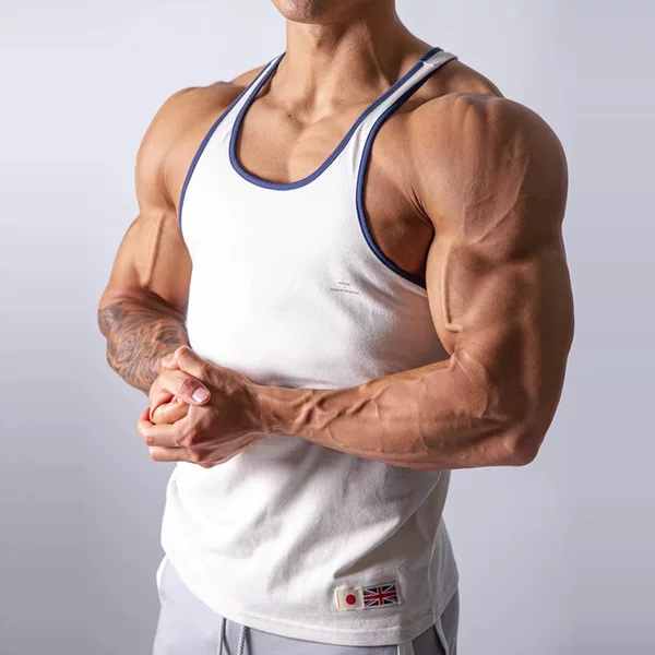 Men's summer sports leisure vest ice porcelain cotton Men's Fitness Vest bodybuilding sleeveless undershirt