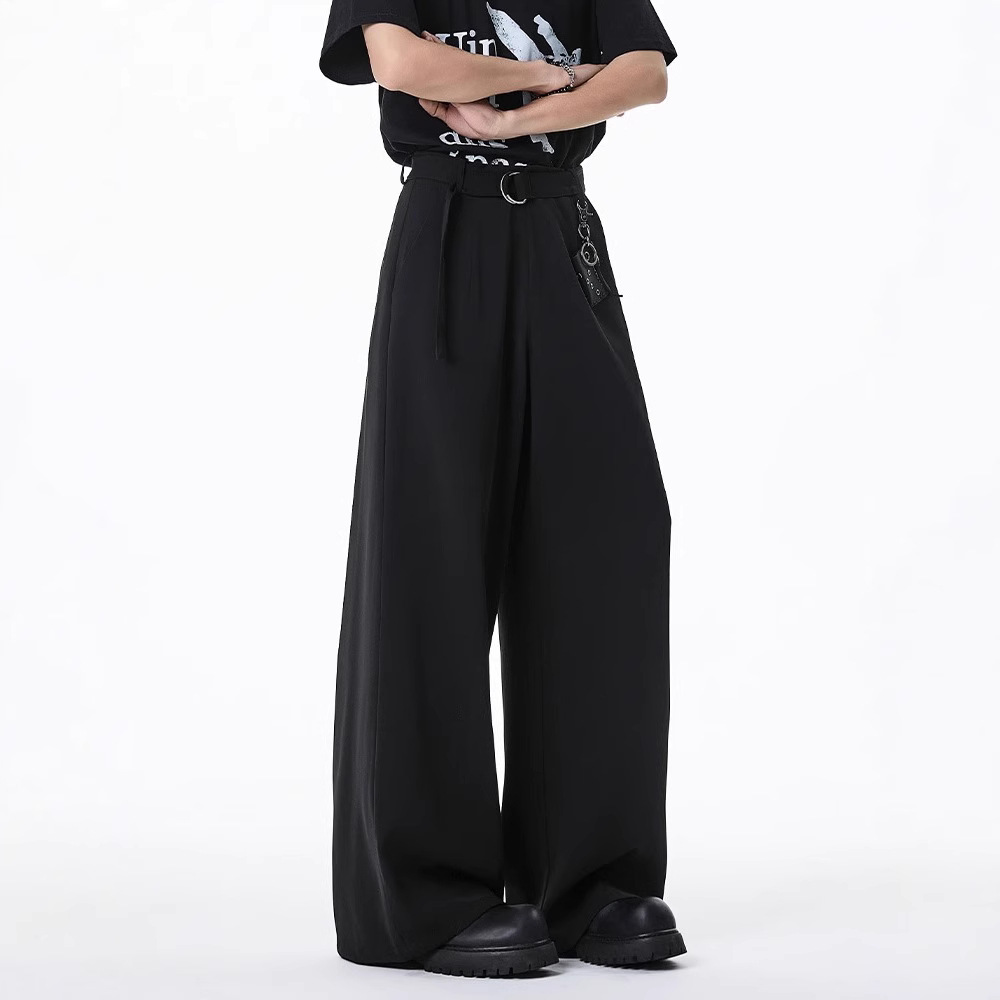 Cleanfit Scimitar Casual Pants Men's 2025 Spring New Heavy Drape Wide-Leg Loose Straight Pants