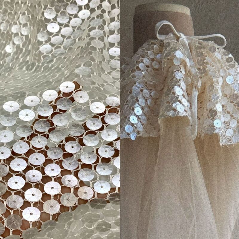 Popular Shell-Style Honeycomb Mesh with 12mm Sequins for Women's Dresses, Fashion, Shoes, Bags, Hats, and Sequin Fabric Popular Shell-Style Honeycomb Mesh with 12mm Sequins for Women's Dresses, Fashion, Shoes, Bags, Hats, and Sequin Fabric