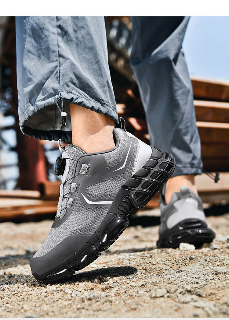 Chaussures de travail spéciales pour hommes, anti-écrasement et anti-perforation, résistantes à l'usure, antidérapantes, légères, respirantes, embout en acier, sécurité au travail_voghion.com