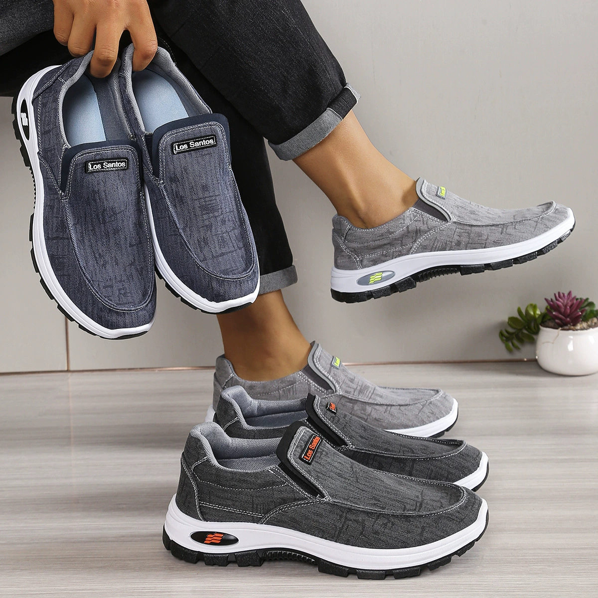 Обувь Мужская повседневная весна новый педаль старая пекинская тканая обувь холст мужская повседневная обувь внешняя торговля мужская обувь