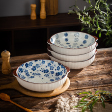 酸菜鱼大盆碗家用14寸大汤碗日式和风双耳汤盆陶瓷大号碗餐具批发