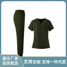 洗手衣刷手服薄款短袖护士服口腔医生美容工作服男女套装跨境专供