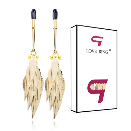 Breast clips, sex bells, sm, feather metal vibrating nipple rings for women, adult flirting toys, sex products, love rings
