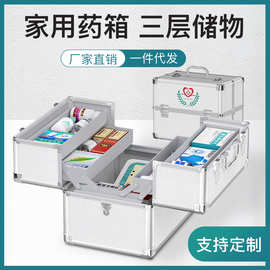 医药箱家用药物收纳盒手提大容量急救箱家庭装户外旅行出诊箱子