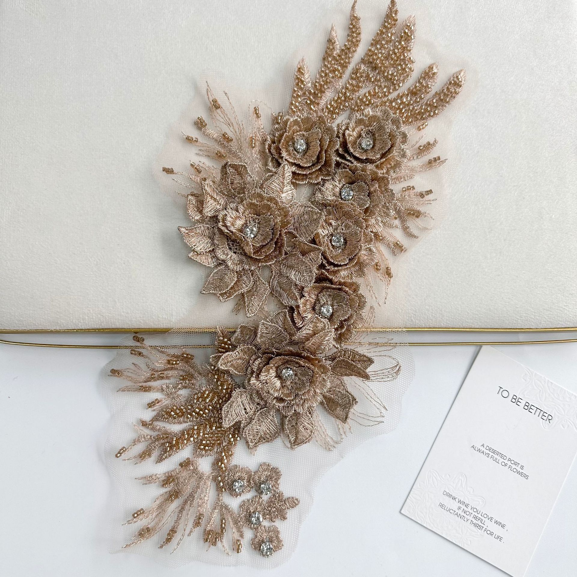 Nuevo bordado de malla, pegatinas de tela con cuentas, decoración de vestidos de novia, pegatinas de parche de flores, accesorios de ropa de bricolaje, ventas directas de fábrica image 10