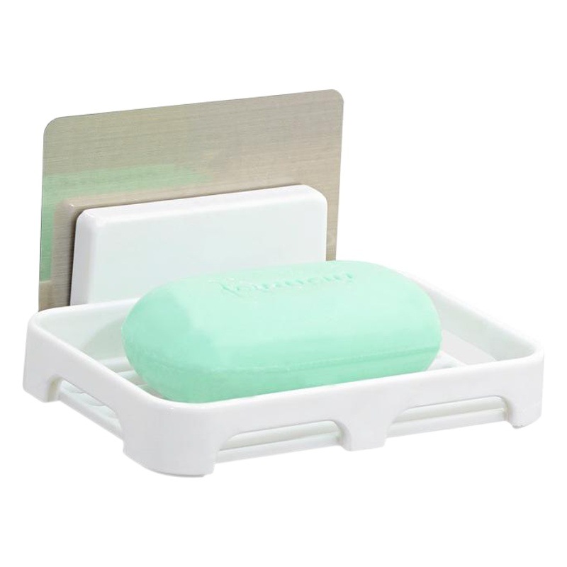 Jabonera de Baño con Ventosa, Soporte para Jabón de Baño con Drenaje, Estante para Jabón de Pared con Diseño de Drenaje
