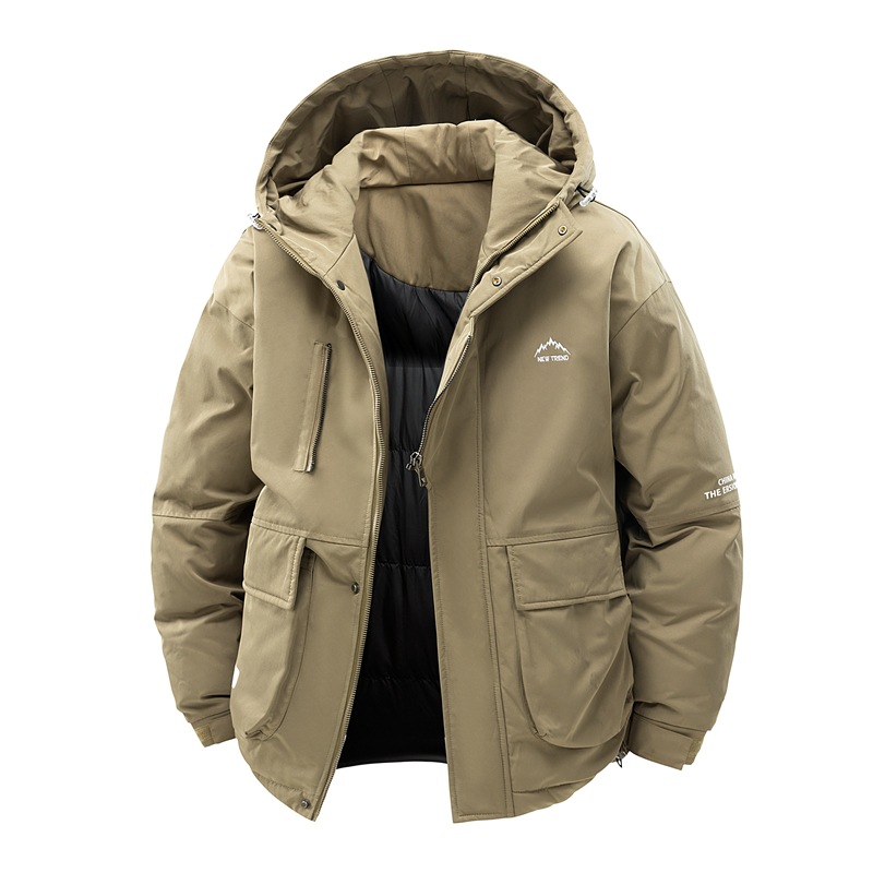 Cotton winter new fashion brand American workwear windproof outdoor loose thick hooded cotton jacket men's coat_voghion.com