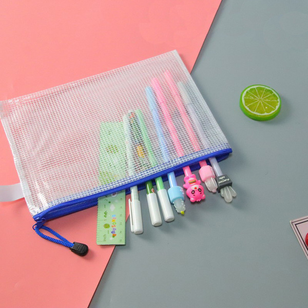 Waterproof pencil case for documents with zipper