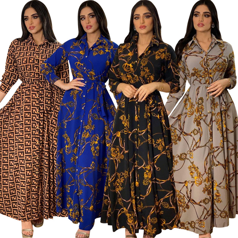 Cross-Border Aliexpress Amazon New European and American Sexy Fashion Digital Printing Women's Casual Dress Cross-Border Aliexpress Amazon New European and American Sexy Fashion Digital Printing Women's Casual Dress