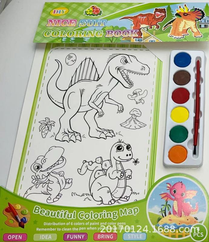 Pintura propia de los niños acuarela graffiti coloración pintura versión bebé para colorear Parque puesto de juguete mercado nocturno al por mayor