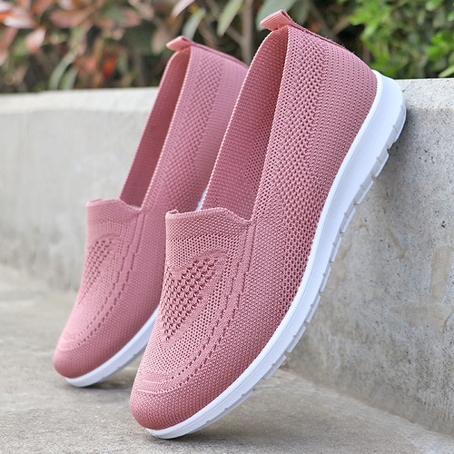 Old Beijing cloth shoes for women 2024 cross-border new style fly woven shoes casual shoes foreign trade soft sole middle-aged and elderly mother's shoes