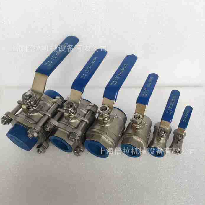 TENHEFLOW B301 1/4 三片式内外螺纹不锈钢球阀