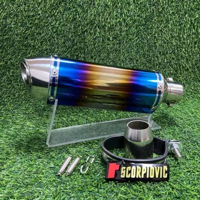 600 Tornado 302R 252R – Motorcycle exhaust pipe - mirror-burnt-blue-model
