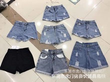 跨境外贸牛仔短裤女装夏季新款韩版女牛仔裤库存杂款尾货清仓处理