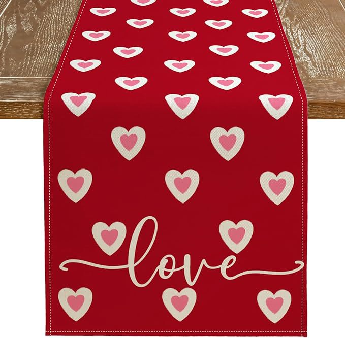 Transfronterizo nuevo amor Rosa carta impresa mantel fiesta ambiente decoración Día de San Valentín camino de mesa