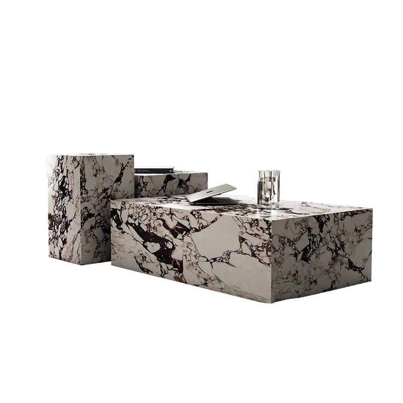 Roca personalizada Placa de café Mesa salón casa pequeño apartamento online diseñador recomendar cuadrado té esquina combinación