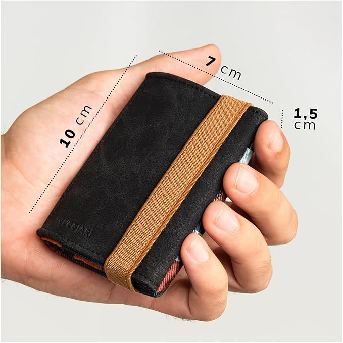 Personalizado transfronterizo con cambio bolsa multifuncional RFID anti-robo cartera de cuero tres plegados cartera de negocios para hombres