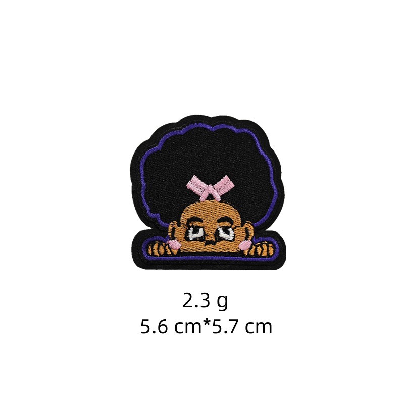 2g Weight Clothing Sticker Patches Classification 1 Piece Quantity Nonwoven, Polyester Material Human, Letter Pattern Cute Style 1 Piece Cute Human Letter Nonwoven Polyester Clothing Sticker Patches 7