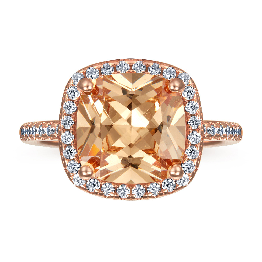 Tonglin europeo y americano Venta caliente 925 anillo de plata esterlina mujeres ZIRCON traje compromiso boda anillo de boda conjunto