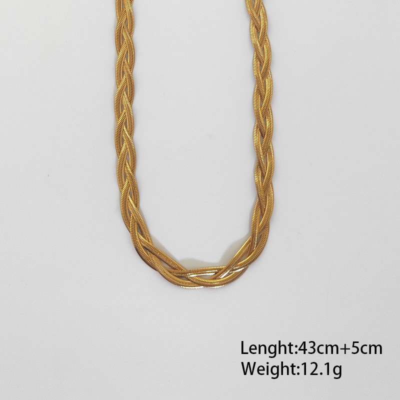 7g Weight Necklace Classification 304 Stainless Steel Chain Material 1 Piece Quantity Holiday, Daily Occasion 304 Stainless Steel Material Geometric Pattern Women's Gender Plating Design Simple Style Style Wholesale Jewelry Simple Style Geometric 304 Stainless Steel Plating Stainless Steel Necklaces 2