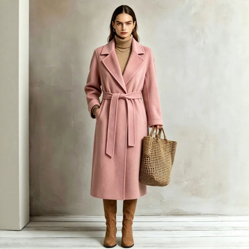 Cross-Border Women's Clothing 2026 Amazon Independent Site Autumn and Winter New Casual Commuter Style Long Lapel Coat for Women