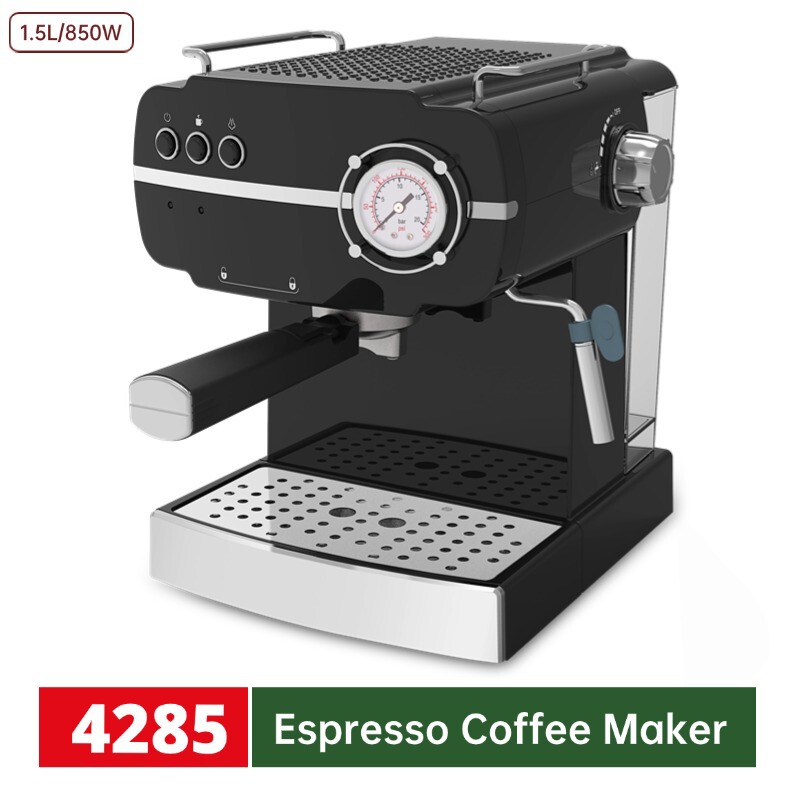 1.5L Semi-Automatic Italian Coffee Machine Pressure Milk Foaming Home Office High Quality Coffee Machine Cross-Border Export