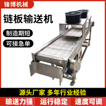 定制链板输送机工业输送不锈钢链板输送机耐高温链板输送机