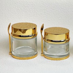 工場在庫 100 グラム化粧品ガラスボトルクリームボトルスキンケア製品アイクリームボトルレディクリームサブパッケージサンプル包装