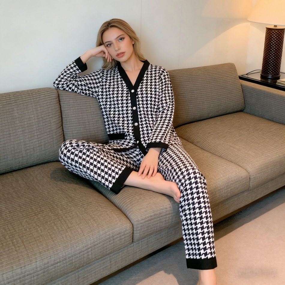 이중 길이 869#검정 하운즈투스 체크