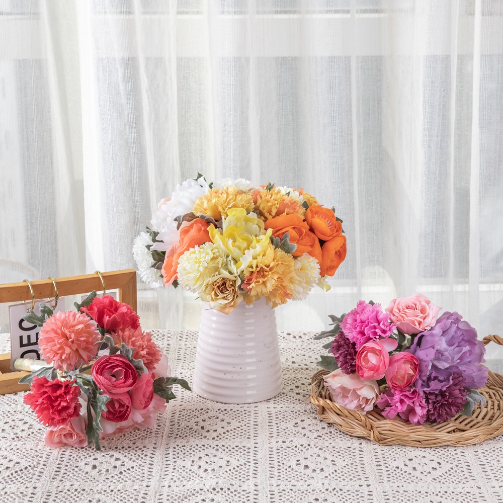 仿真花源頭銷售 把束手捧花批發裝飾禮品婚慶用品外貿假花GF15324