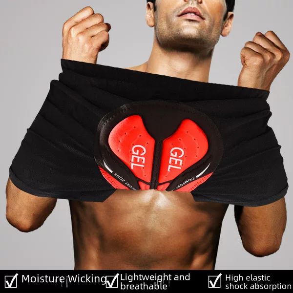 Cycling Underwear Men's Bicycle Pants Mountain Bike Silicone Thickened Breathable Shorts Men's Outdoor Gear Winter Wear-Resistant