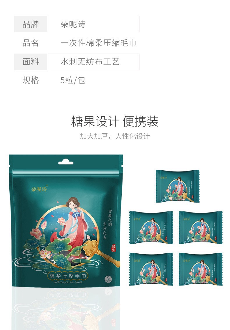 Guochao sıkıştırılmış havlu, ekstra büyük ve kalınlaştırılmış tek kullanımlık banyo havlusu, ayrı ayrı paketlenmiş sıkıştırılmış büyük yüz havlusu, temizleme havlusu