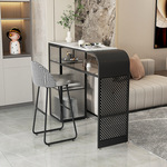 吧台桌岩板阳台客厅厨房餐桌椅休闲迷你小吧台隔断柜高脚长条桌