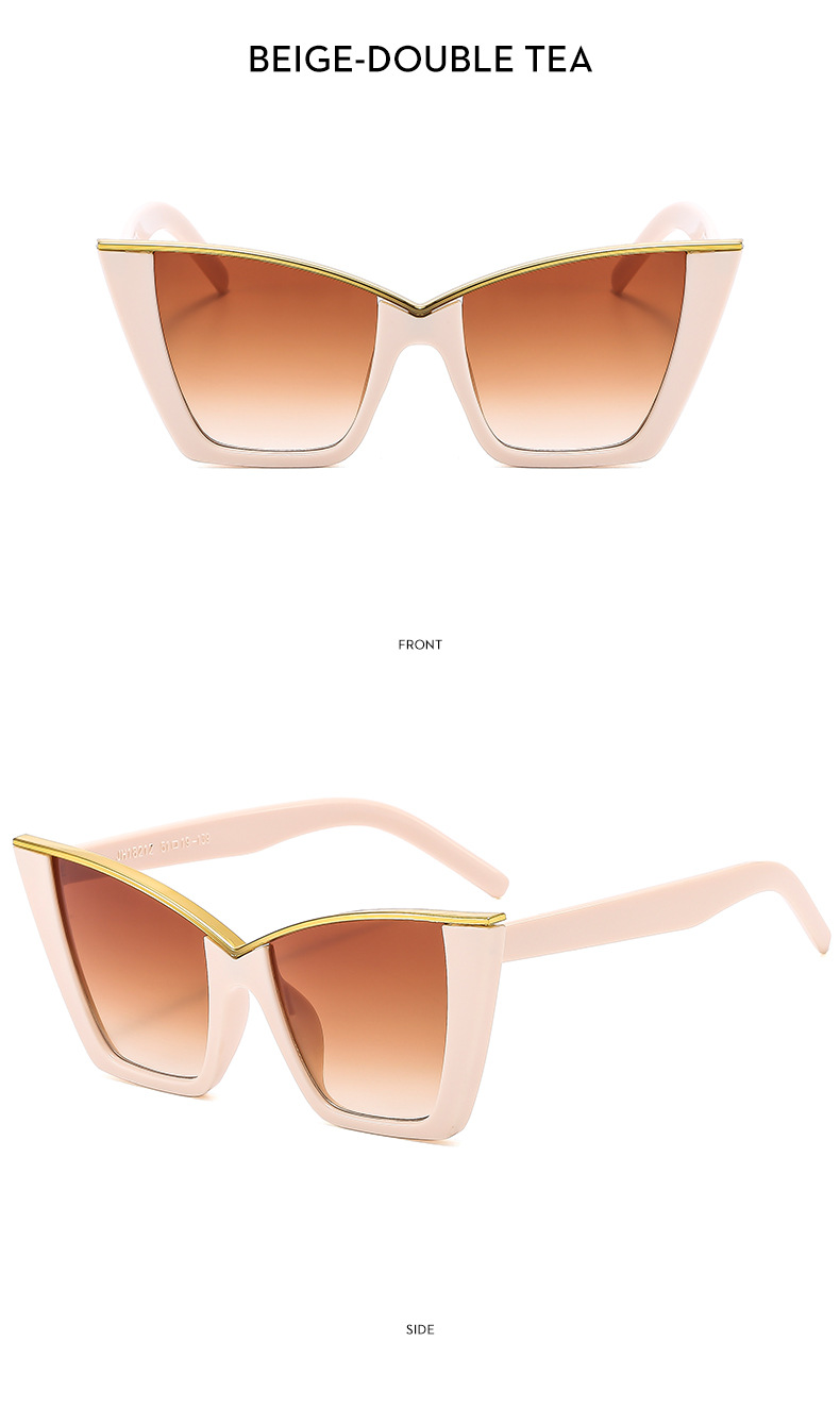 54g Weight Full Frame Glasses Structure Sunglasses Classification PC, UV400 Protection Lens Material Cat Eye Glasses Style Outdoor, Travel Occasion Solid Color Pattern All Seasons Season Women's Gender Casual, Vintage Style Style Casual Vintage Style Solid Color PC UV400 Protection Cat Eye Full Frame Women's Sunglasses 15