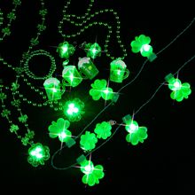 爱尔兰节发光三叶草系列饰品跨境热销圣帕克发光项链LED发光玩具