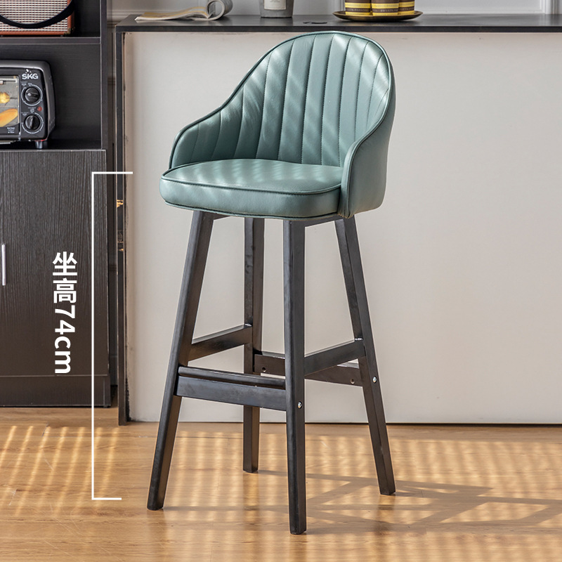 높이 74cm 검은색 나무 + 밝은 짙은 녹색 기술 천